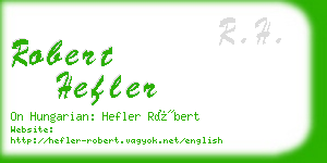 robert hefler business card